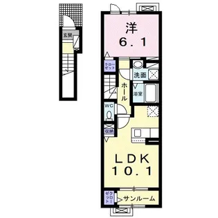 山形県山形市上桜田5【アパート】の間取り