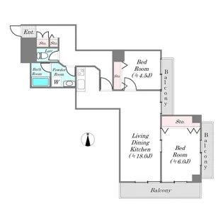 ライオンズマンション生田-102【1階】の間取り