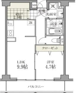 東京都港区白金台5【マンション】の間取り