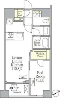 東京都中央区八丁堀3【マンション】の間取り