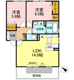 ヴァン・カルチェ【1階】の間取り