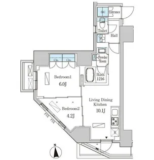 ルジュール神田須田町【7階】の間取り