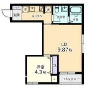 東京都港区白金台3【アパート】の間取り