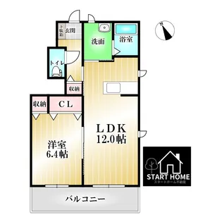 シャーメゾンエピナールG【1階】の間取り