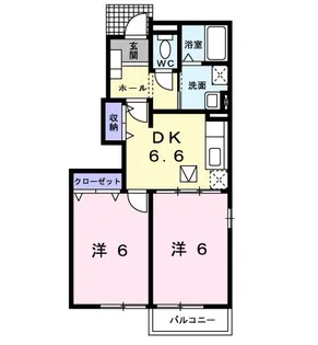 千葉県富里市御料【アパート】の間取り