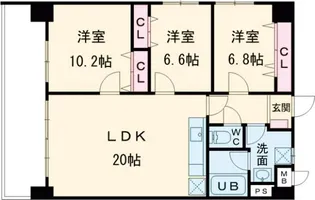 森塚第20マンション【12階】の間取り