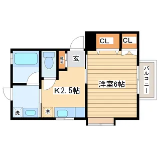 コーポストリーム【1階】の間取り