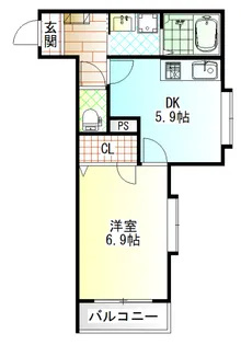 グリーンハイツ城山【1階】の間取り