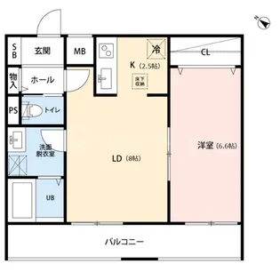 リーブルファイン風渡野【3階】の間取り