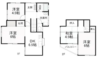 滋賀県湖南市柑子袋西3【一戸建】の間取り