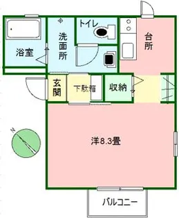 シャインドミトリィ【2階】の間取り
