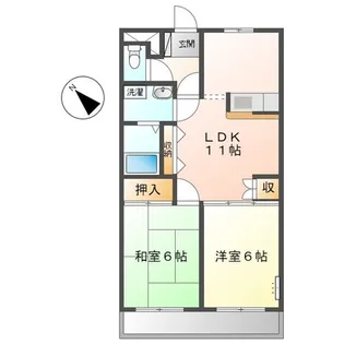 ハッピースリーヒルズ【1階】の間取り