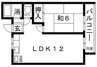 パル恵我之荘【4階】の間取り