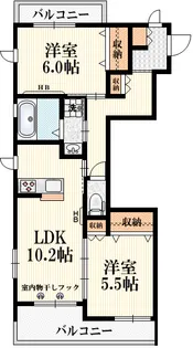 フルールメゾン梅丘【2階】の間取り