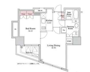 パークキューブ八丁堀【3階】の間取り