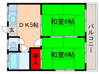 第2コーポ 田中【2階】の間取り