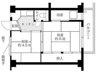 ビレッジハウス青山 3号棟【3階】の間取り