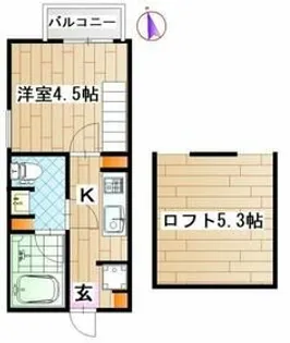 シャトレ生田緑地【2階】の間取り