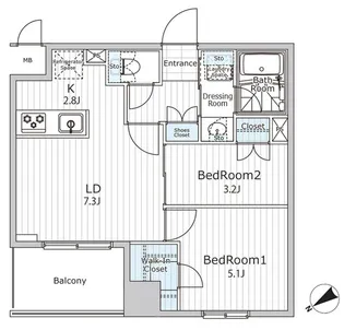 ビエラコート日本橋久松町【11階】の間取り