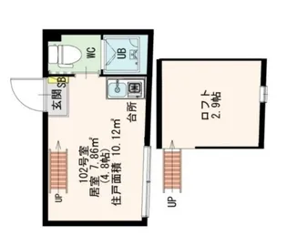抜弁天フラット【2階】の間取り