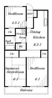 サンハイツ稲毛【4階】の間取り