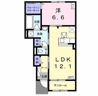 エコ ルタン【1階】の間取り