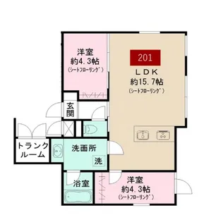 CASA PIAZZA 目黒大岡山【2階】の間取り