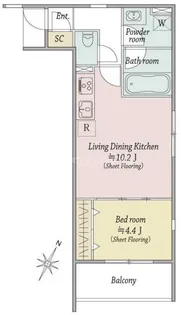 MOCXION扇【1階】の間取り