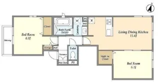 サンセリテ東が丘弐番館【2階】の間取り