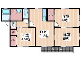 サニーヒルズ【1階】の間取り