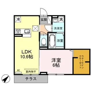 オッツファルコン 弐【1階】の間取り
