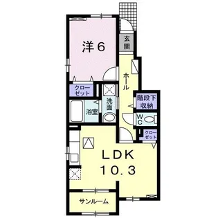 アングルワB【1階】の間取り