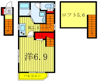 Liberta前上町【2階】の間取り