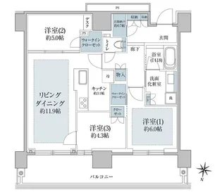 プラウドタワー目黒MARC【29階】の間取り