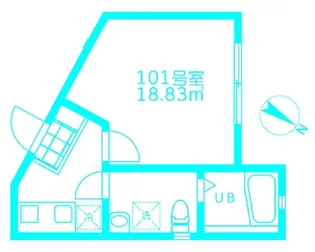 モンステラ羽沢【1階】の間取り