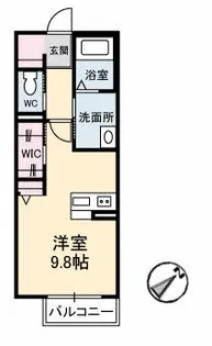 アプリコット南花岡【2階】の間取り