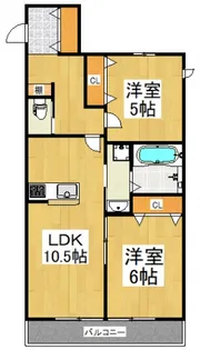 カトルセゾン【1階】の間取り