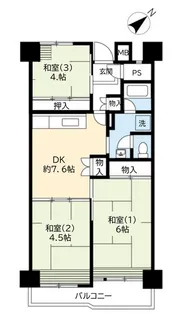 UR武庫川【10階】の間取り