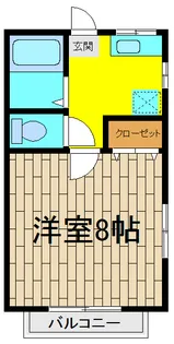 ほんだハイツクレストエムB【2階】の間取り