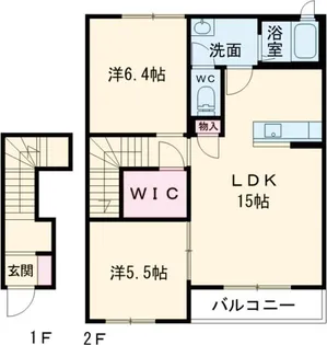グリーンハウスLatte C【2階】の間取り