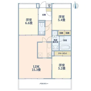 ウェルスクエア碑文谷【2階】の間取り