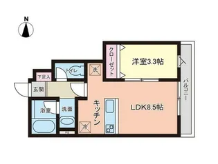 PREMORY名取駅前B【1階】の間取り