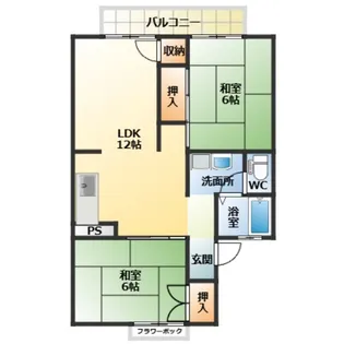 セジュールA【2階】の間取り