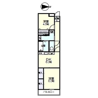 第1荒井プレイス【4階】の間取り