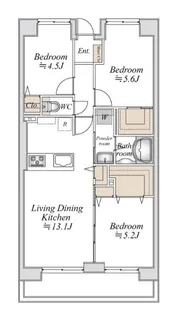 コンフォート津田沼弐番館【9階】の間取り