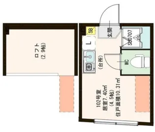 ハーモニーテラス北大塚【1階】の間取り