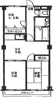 ミナミマンションII【4階】の間取り