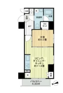 Rising place 浅草五番館【10階】の間取り