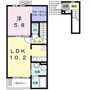 ルシェリアII【2階】の間取り