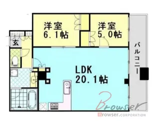 プレサンスレジェンド堺筋本町タワー【24階】の間取り